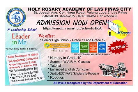 hra las pinas|HOLY ROSARY ACADEMY OF LAS PIÑAS CITY .